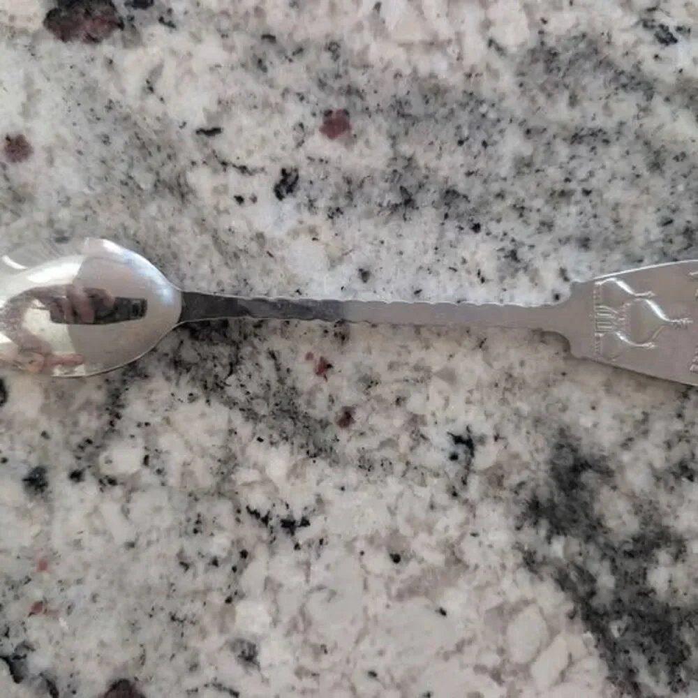 Vintage Leningrad Saint Petersburg Porcelain Silver Plated Collectible Spoon